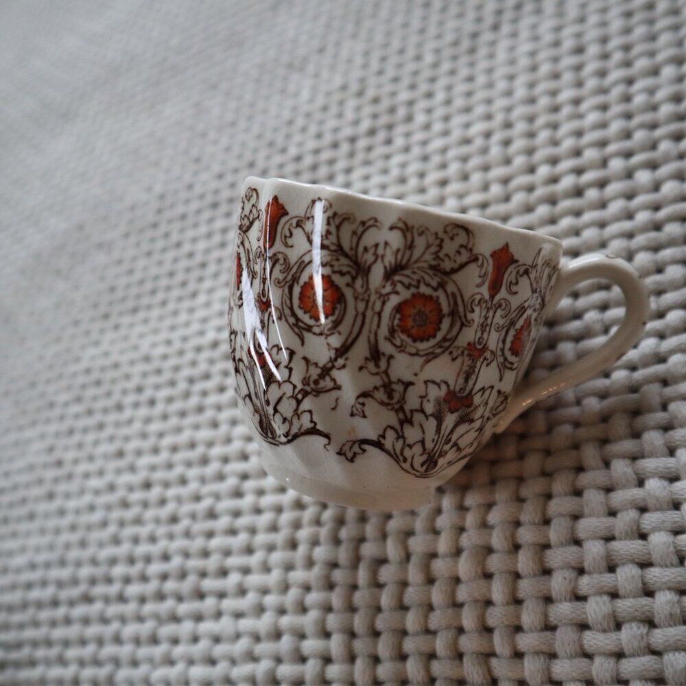 Intricate Orange Sorrento Cup by Copeland Spode